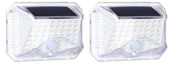 Aigostar - SET 2xLED Solarna zidna svjetiljka sa senzorom LED/1,48W/5V IP65