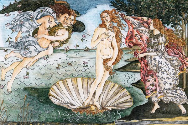 Tapeta reprodukcija Rođenje Venere - Sandro Botticelli