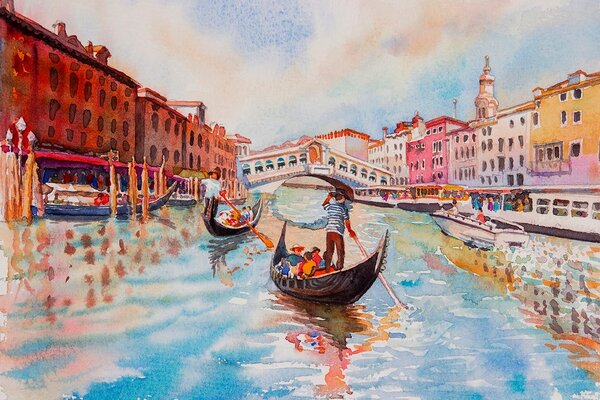 Tapeta venecijanska gondola