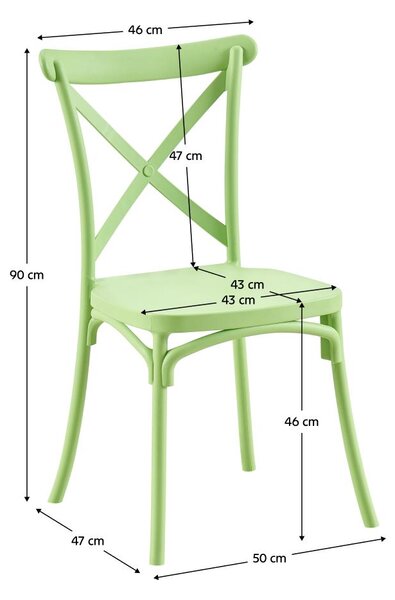 Vrtna stolica Saviva (zelena)