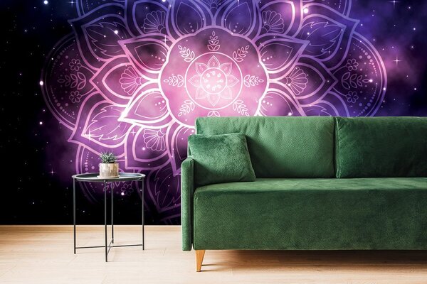 Tapeta Mandala s pozadinom galaksije