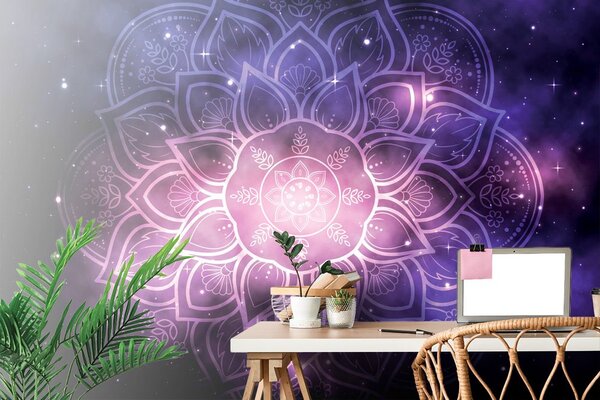 Tapeta Mandala s pozadinom galaksije