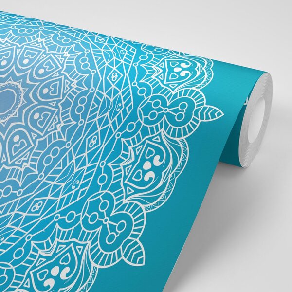 Tapeta meditacijska Mandala na plavoj pozadini