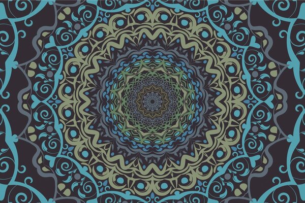 Tapeta apstraktna Mandala u vintage stilu
