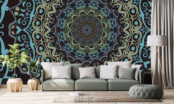 Tapeta apstraktna Mandala u vintage stilu