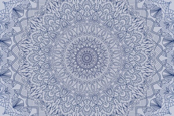 Tapeta detaljna ukrasna Mandala u plavoj boji