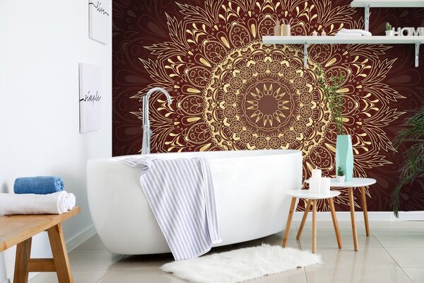 Tapeta zlatna Mandala na bordo pozadini