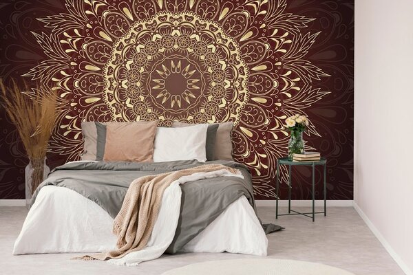 Tapeta zlatna Mandala na bordo pozadini