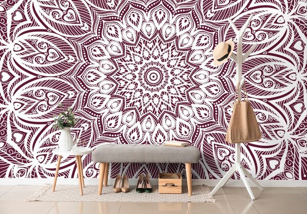 Tapeta Mandala harmonije na ružičastoj pozadini