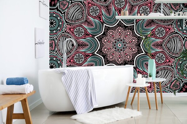 Tapeta indijska Mandala s cvjetnim uzorkom