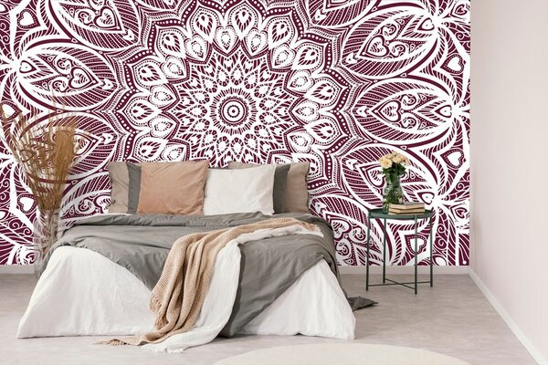 Tapeta Mandala harmonije na ružičastoj pozadini