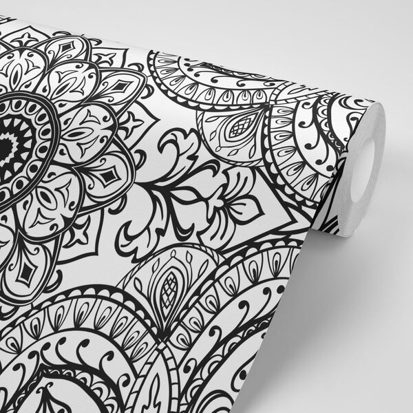 Tapeta crno-bijeli ornament
