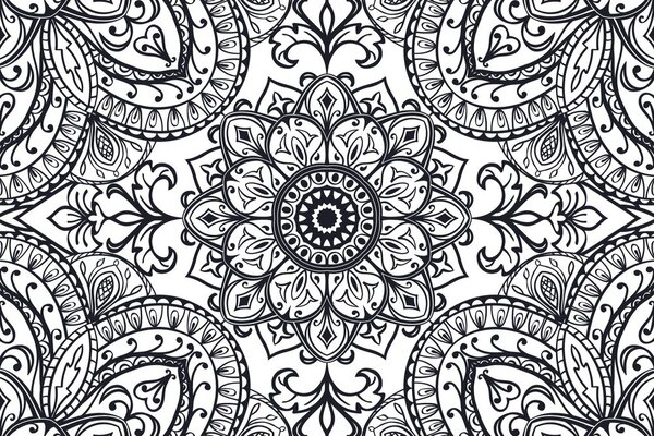 Tapeta crno-bijeli ornament