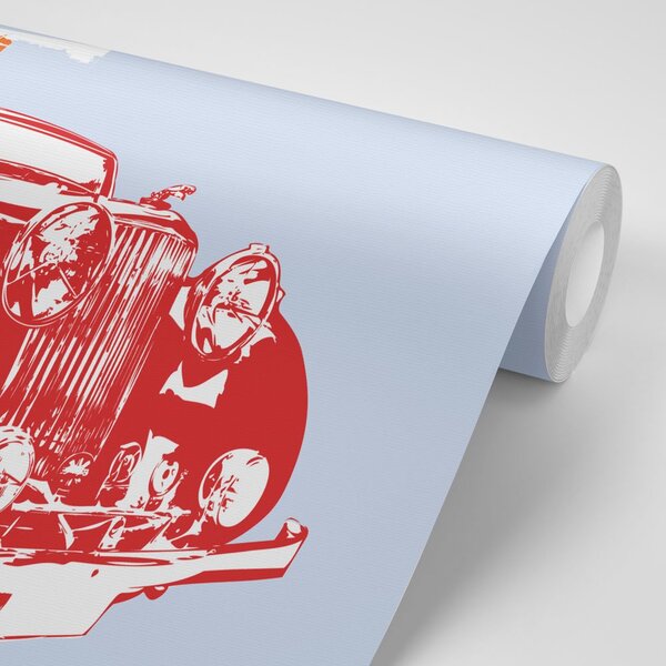 Tapeta retro automobil s apstrakcijom