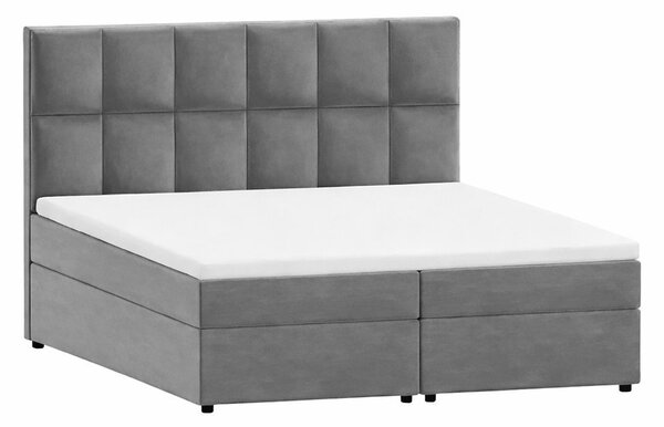Sivi boxspring krevet s prostorom za odlaganje 180x200 cm Flip – Ropez
