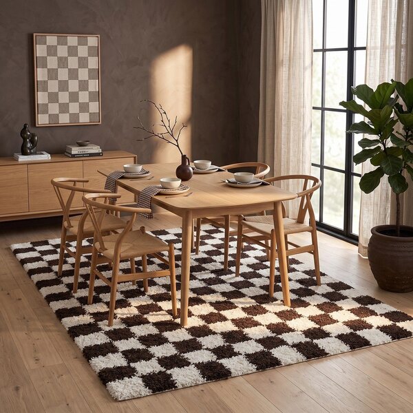 Smeđi/krem tepih 120x170 cm Grida – ESTE