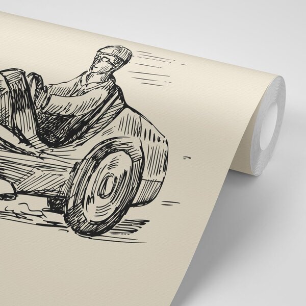 Tapeta trkaći automobil u retro dizajnu