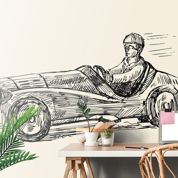 Tapeta trkaći automobil u retro dizajnu
