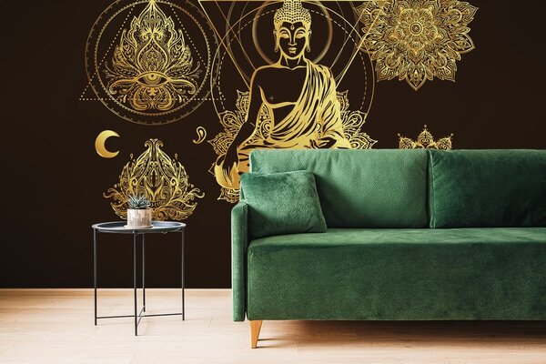 Samoljepljiva tapeta zlatni Buddha