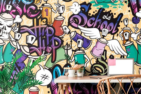 Tapeta s grafičkom street art umjetnošću