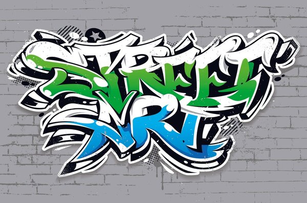 Tapeta s modernim natpisom Street Art
