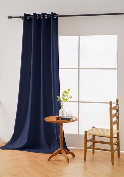 Zavjesa OXFORD LIGHT 140x250 cm, tamno plava Sistem za vješanje: Metalni prstenovi