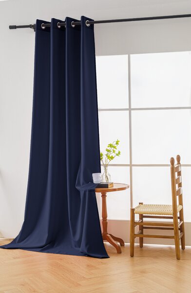 Zavjesa OXFORD LIGHT 140x250 cm, tamno plava Sistem za vješanje: Metalni prstenovi