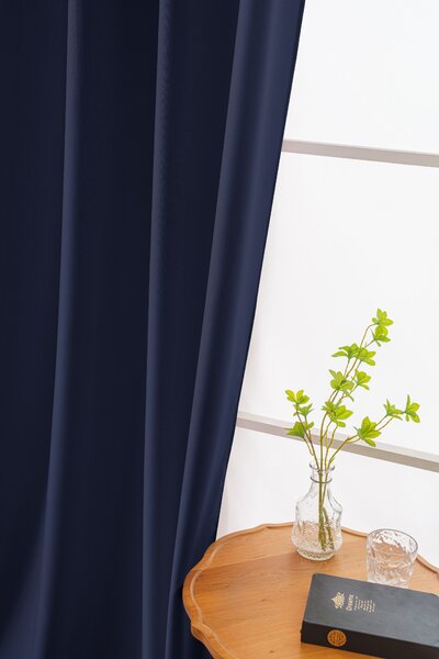 Zavjesa OXFORD LIGHT 140x250 cm, tamno plava Sistem za vješanje: Metalni prstenovi