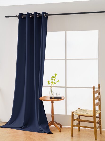 Zavjesa OXFORD LIGHT 140x250 cm, tamno plava Sistem za vješanje: Metalni prstenovi