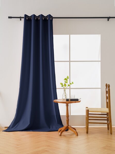 Zavjesa OXFORD LIGHT 140x250 cm, tamno plava Sistem za vješanje: Metalni prstenovi