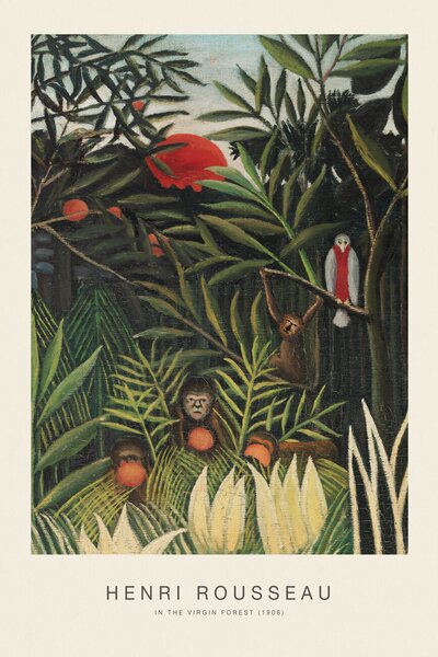 Reprodukcija umjetnosti In The Virgin Forest (Special Edition) - Henri Rousseau, (26.7 x 40 cm)