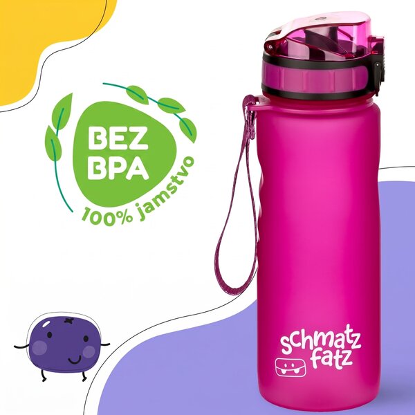 Klarstein Schmatzfatz, bočica za piće, sportska bočica, 500 ml, 24 cm, Tritan
