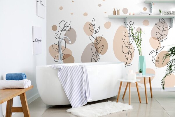 Tapeta minimalistička mrtva priroda puna biljaka