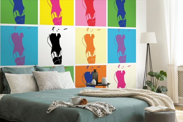 Tapeta pop art šarm žene