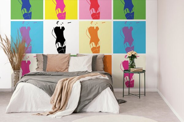 Tapeta pop art šarm žene