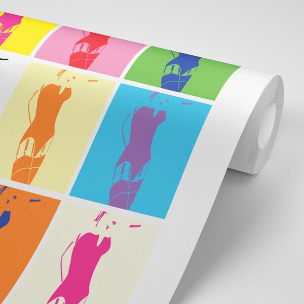 Tapeta pop art šarm žene