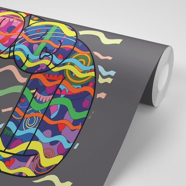 Tapeta zaljubljene mačke u pop art stilu