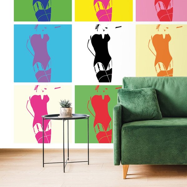Tapeta pop art šarm žene