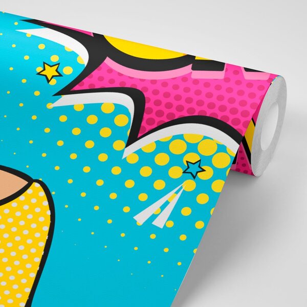 Tapeta dama u pop art stilu- OMG!