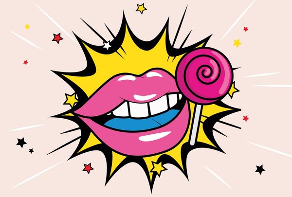 Tapeta slatka pop art lizalica