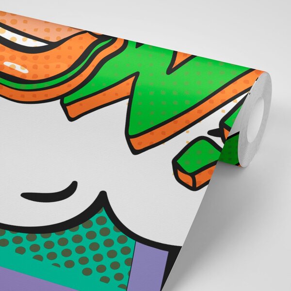 Tapeta stilski ljubičasti pop art - WOW!