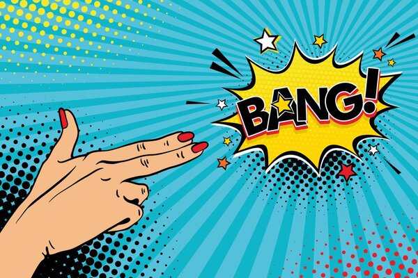 Tapeta s pop art motivom - BANG!