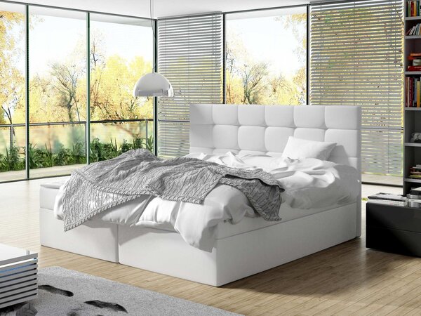 Bračni krevet Boxspring Maddox (160x200) (ekokoža Soft 011 (crna))