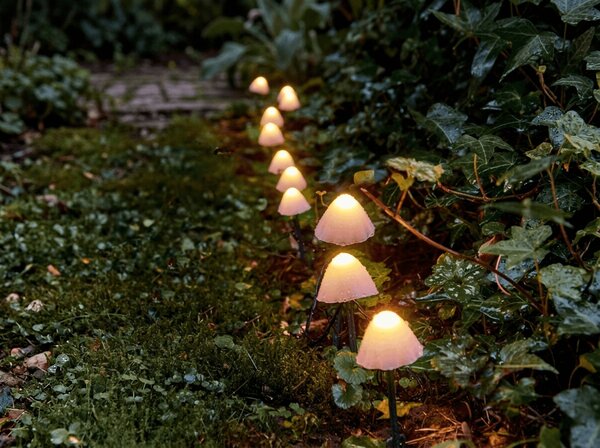 Vrtna LED svjetla MUSHROOMS 20 kom, 380 cm