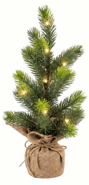 Umjetna božićna jelka LITTLE SPRUCE s LED rasvjetom, 37 cm
