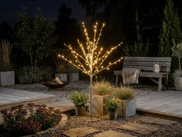 Svjetlucava božićna jelka SILVER GLOW 56×56×100 cm, srebrna