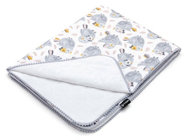 Bijela pamučna deka za bebe 80x100 cm Owl Princess – T-TOMI