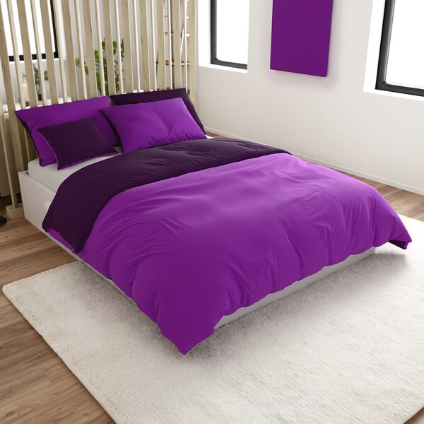 Pamučna posteljina VIOLETTA ljubičasta Dimenzije posteljine: 70 x 90 cm | 140 x 200 cm