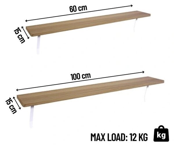 Radifloat™ Plutajuća Polica Za Radijator, Bijeli hrast 60 cm