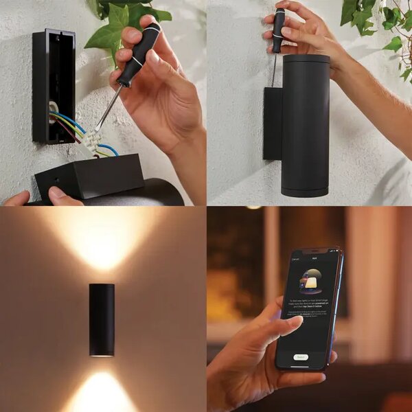 Appear PHILIPS HUE WACA EU ZIDNA SVJETILJKA CRNA 2x 8718696174371